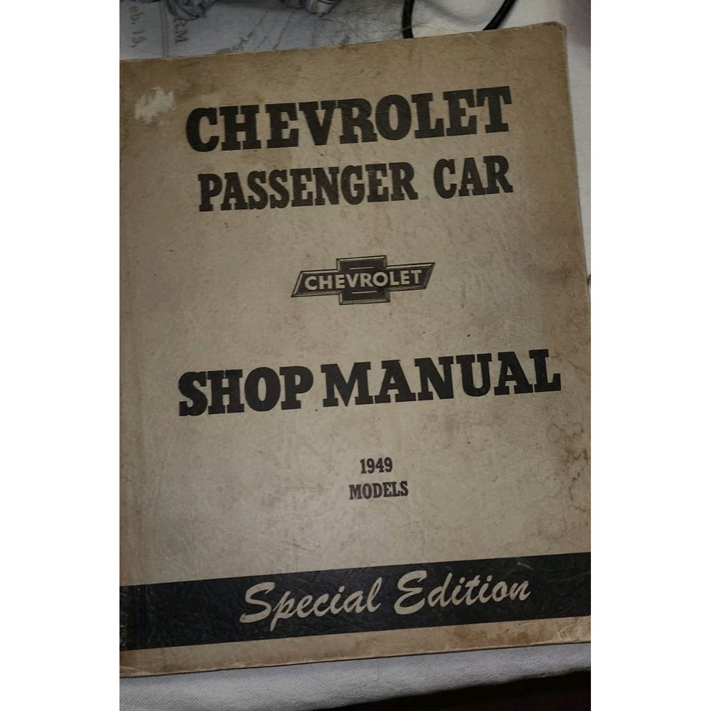 1949 CHEVROLET PASSENGER CAR SHOP MANUAL Special Edition USED Chevy Factory Oem
